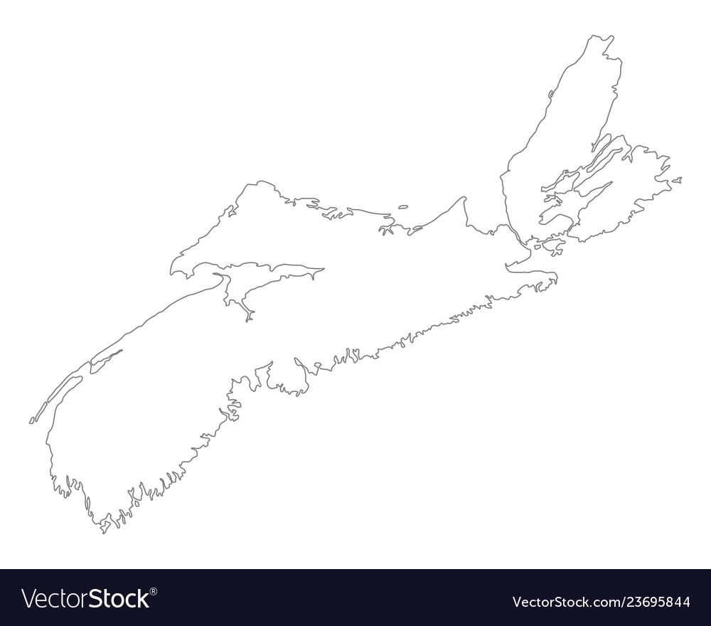 Map nova scotia Royalty Free Vector Image - VectorStock