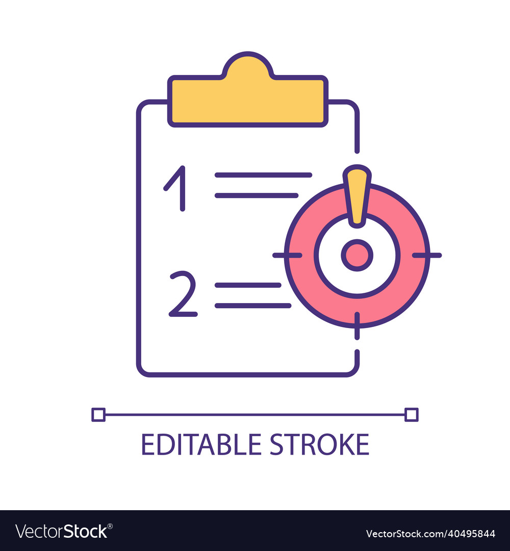 Prioritizing tasks rgb color icon vector image Prioritizing tasks rgb color icon