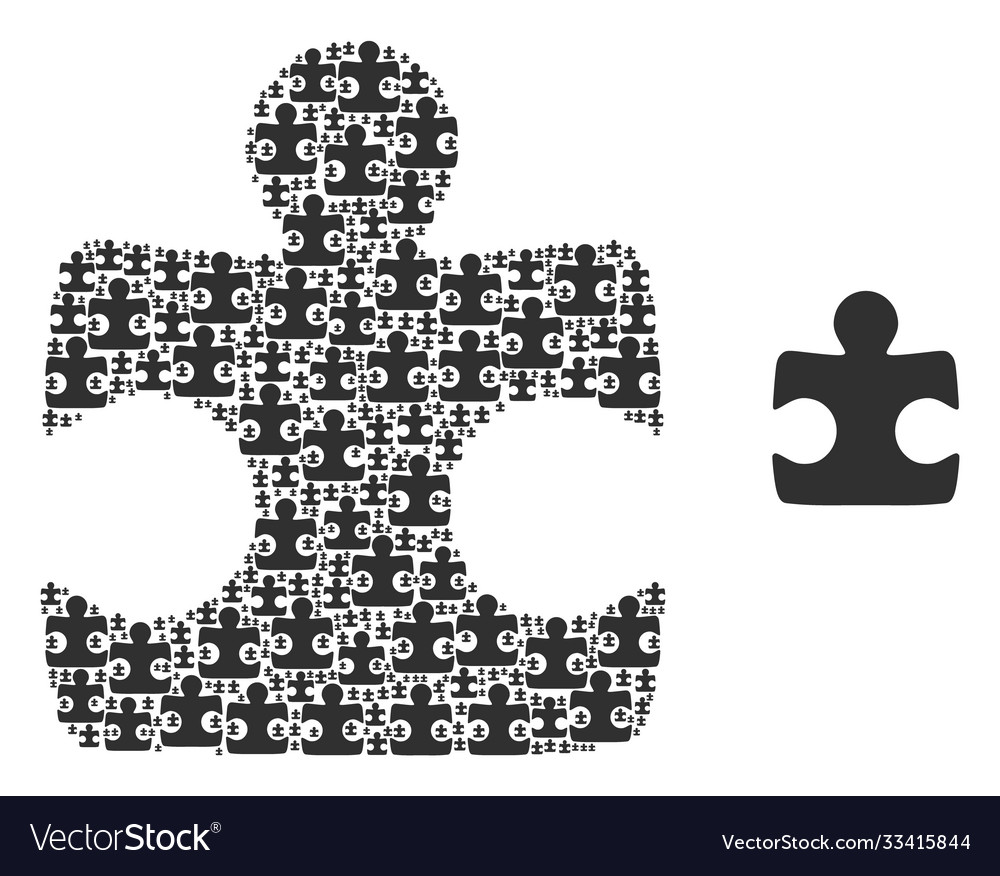 Puzzle element composition self icons