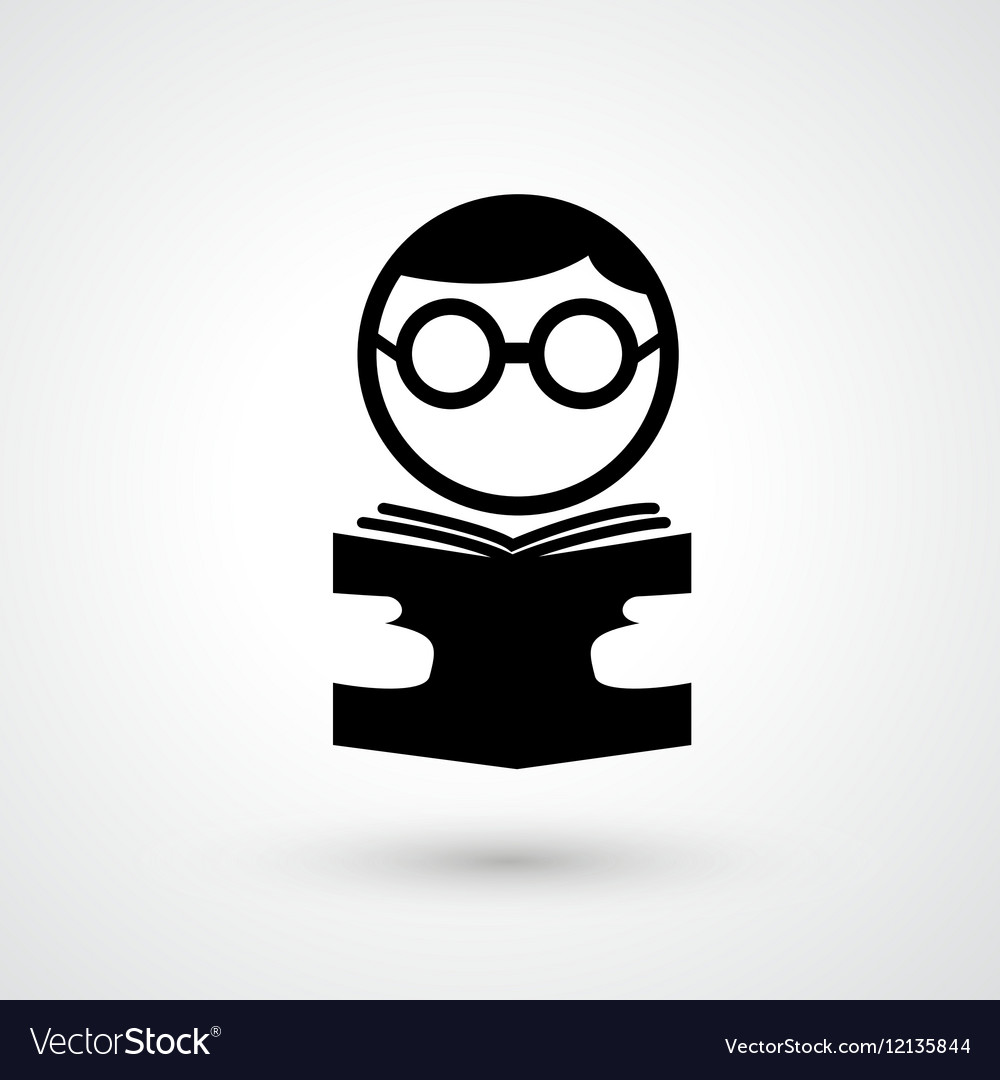 read book icon vector