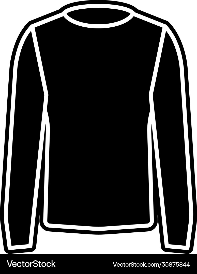 Round neck shirt Royalty Free Vector Image - VectorStock