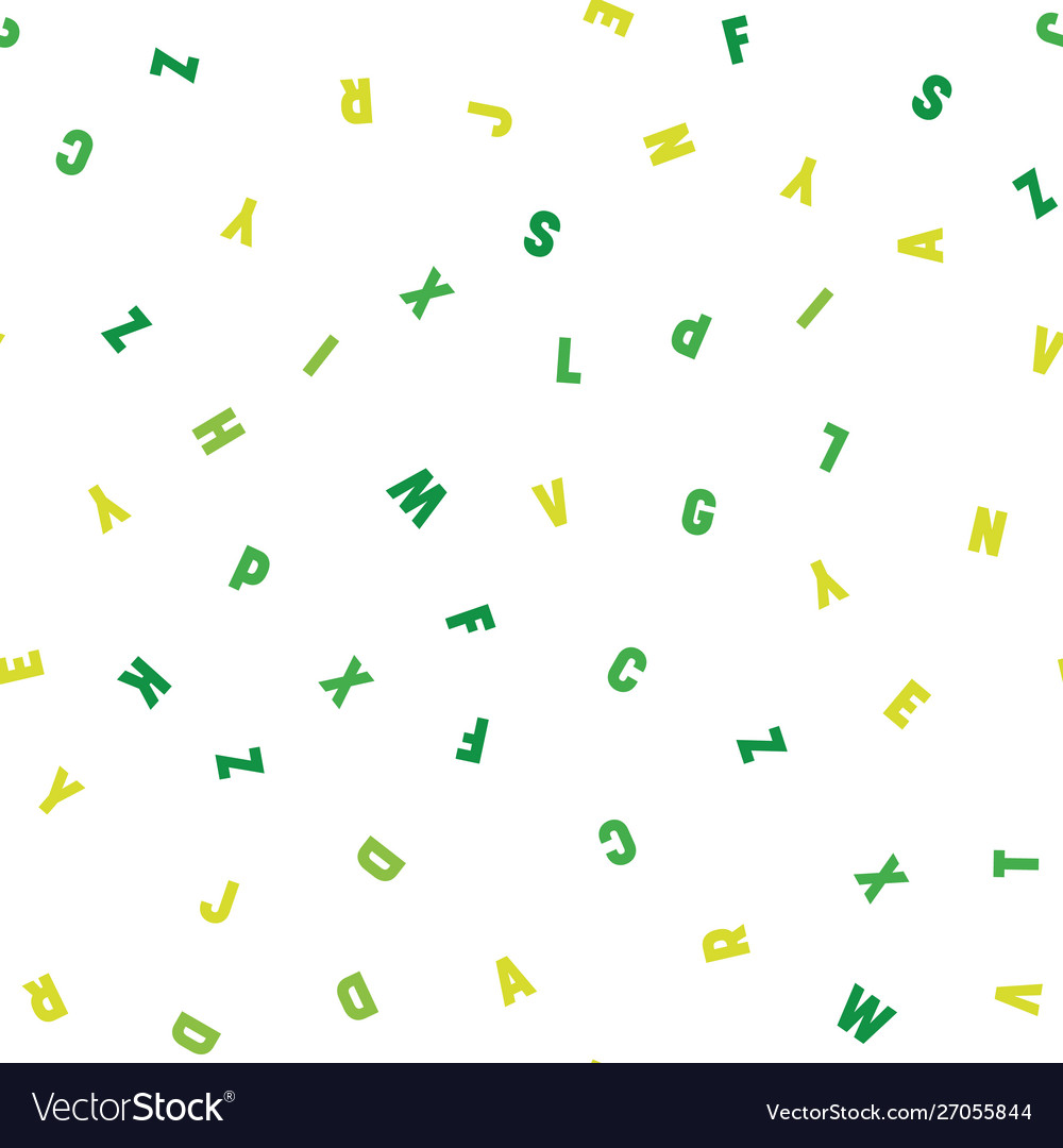 Seamless pattern colorful letters random order vector image Seamless pattern colorful letters random order