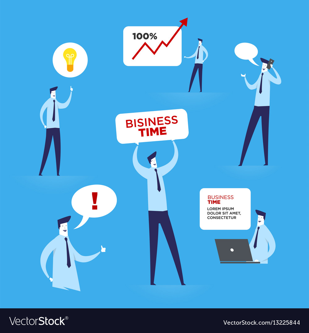 Set of businessman characters