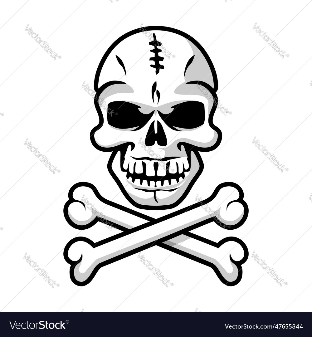 Skull with Crossbones - Halloween Icon
