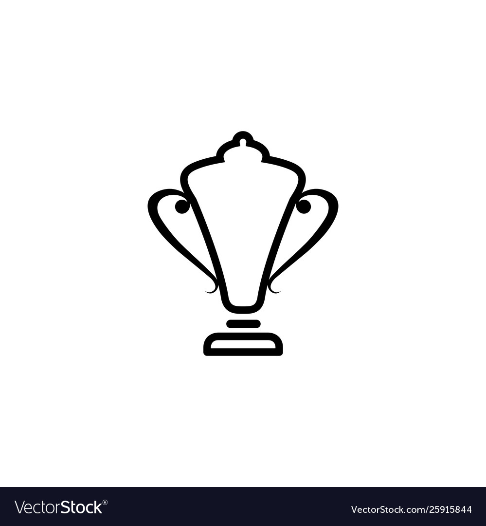 Trophy line icon in flat style for apps ui Vector Image Trophy line icon in flat style for apps ui