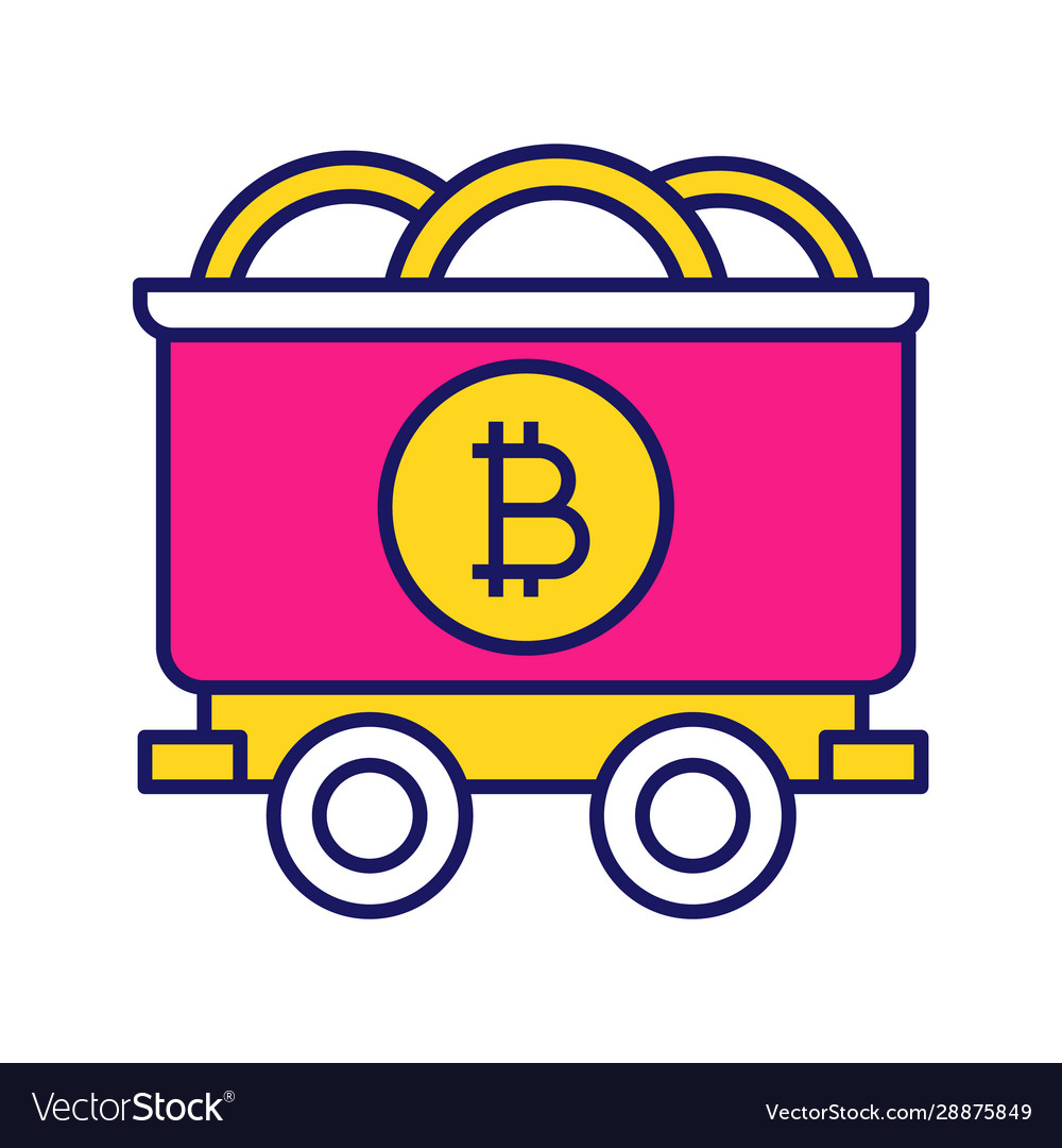 Bitcoin Mining Cart Icon
