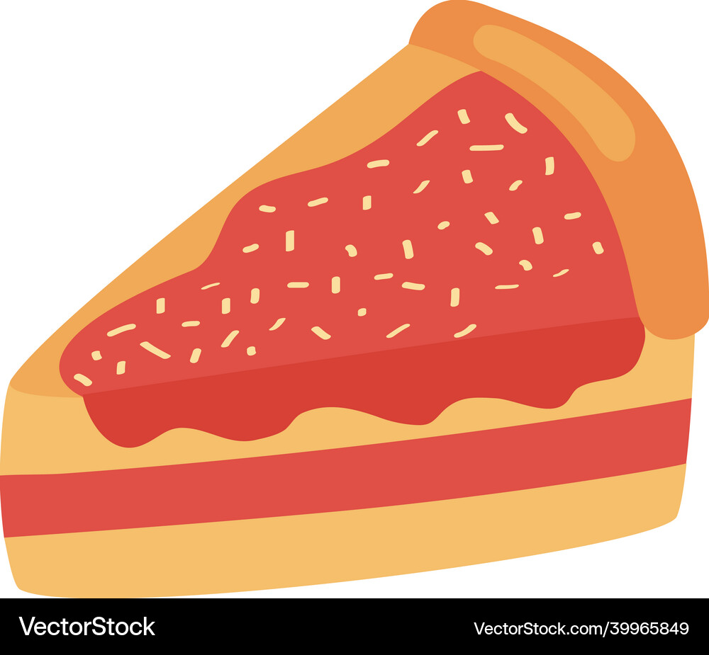 Cake sweet portion Royalty Free Vector Image - VectorStock