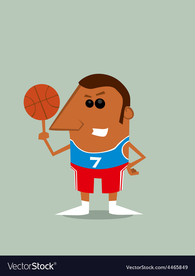 Cartoon basketball player