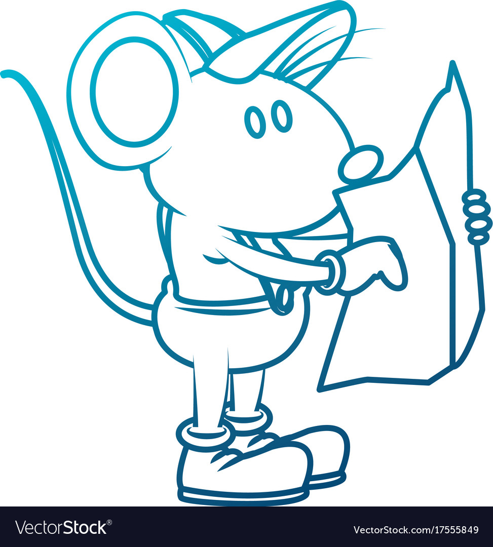 Süße Maus Arbeiter Cartoon