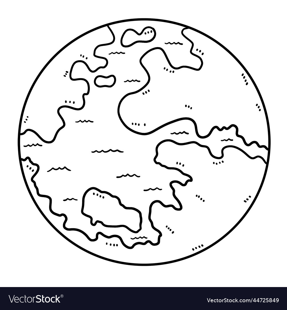 Earth day isolated coloring page for kids