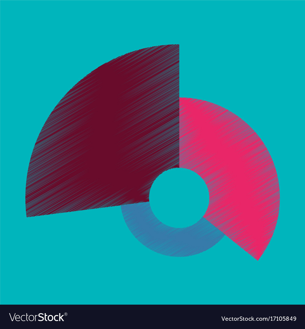 Flat shading style icon pie chart
