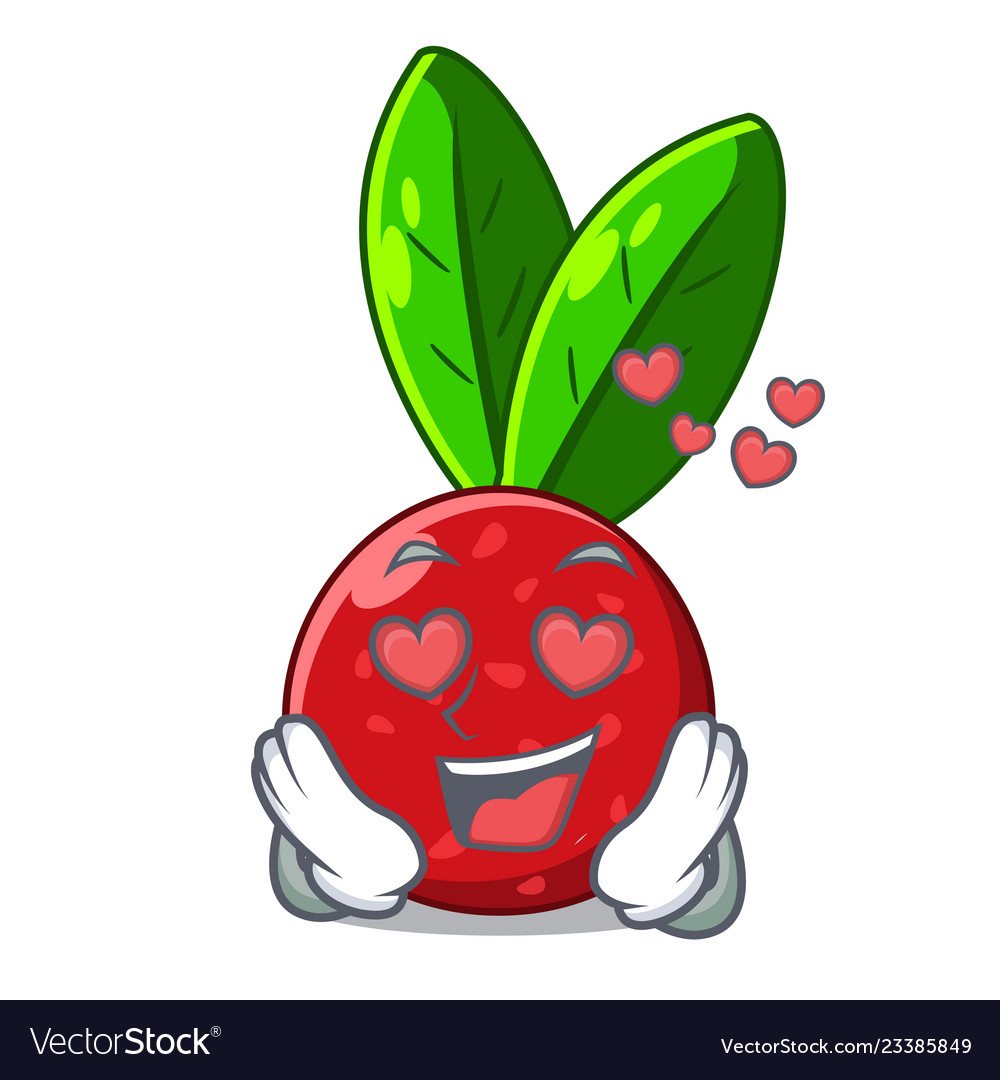 In love fruit yangmei the cartoon fridge vector image In love fruit yangmei the cartoon fridge