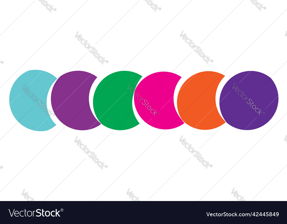 Intersecting overlapping circles rings element