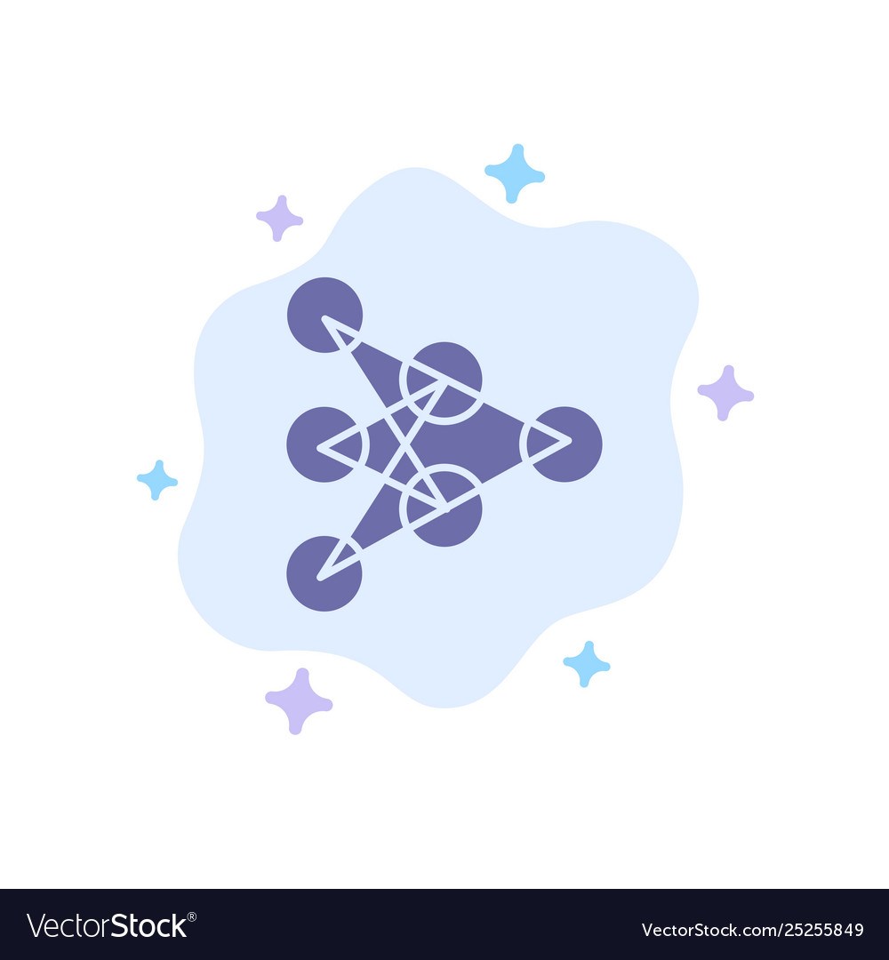 Learning deep algorithm data blue icon vector image Learning deep algorithm data blue icon