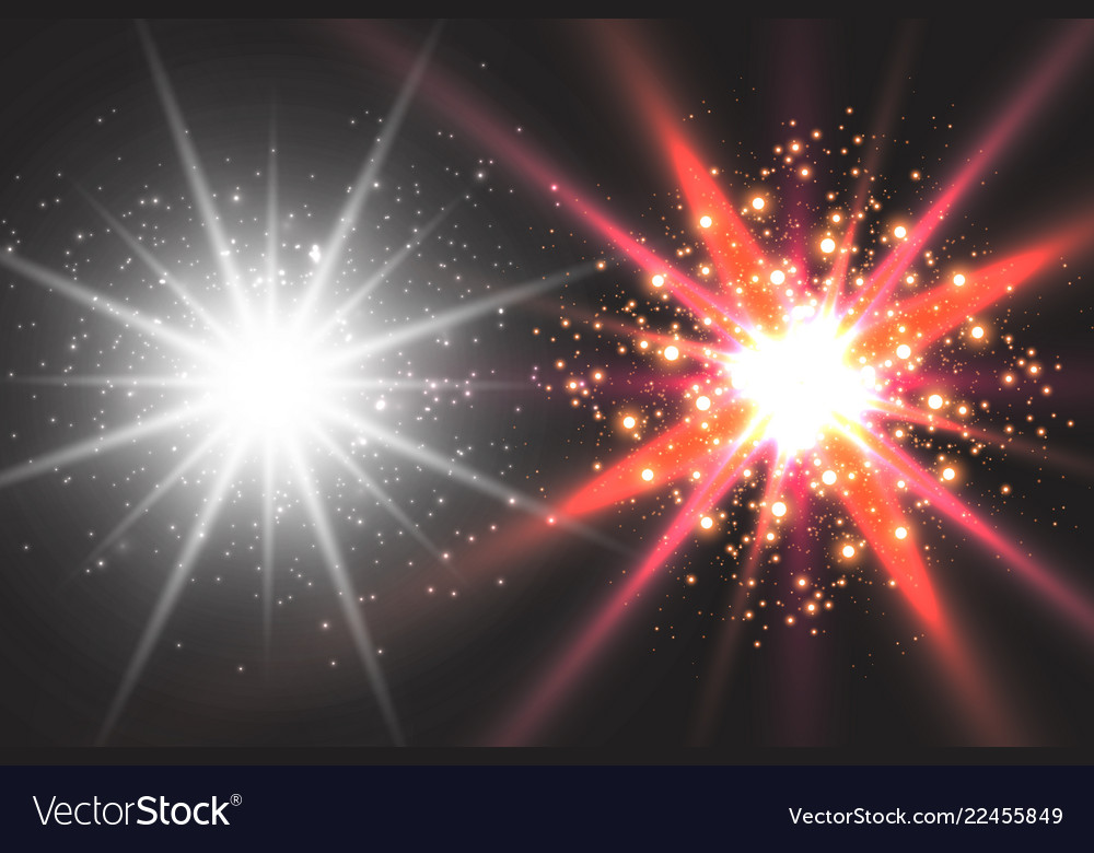 Light effect glow star flashed sequins