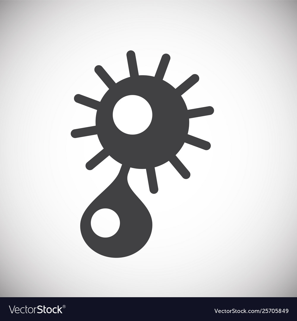 Microbe icon on background for graphic and web Vector Image Microbe icon on background for graphic and web