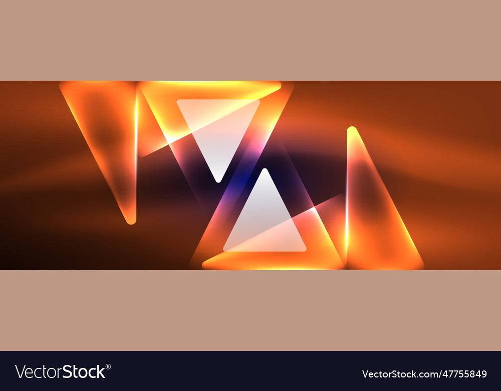 Neon lights hacking geometric background virtual vector image Neon lights hacking geometric background virtual
