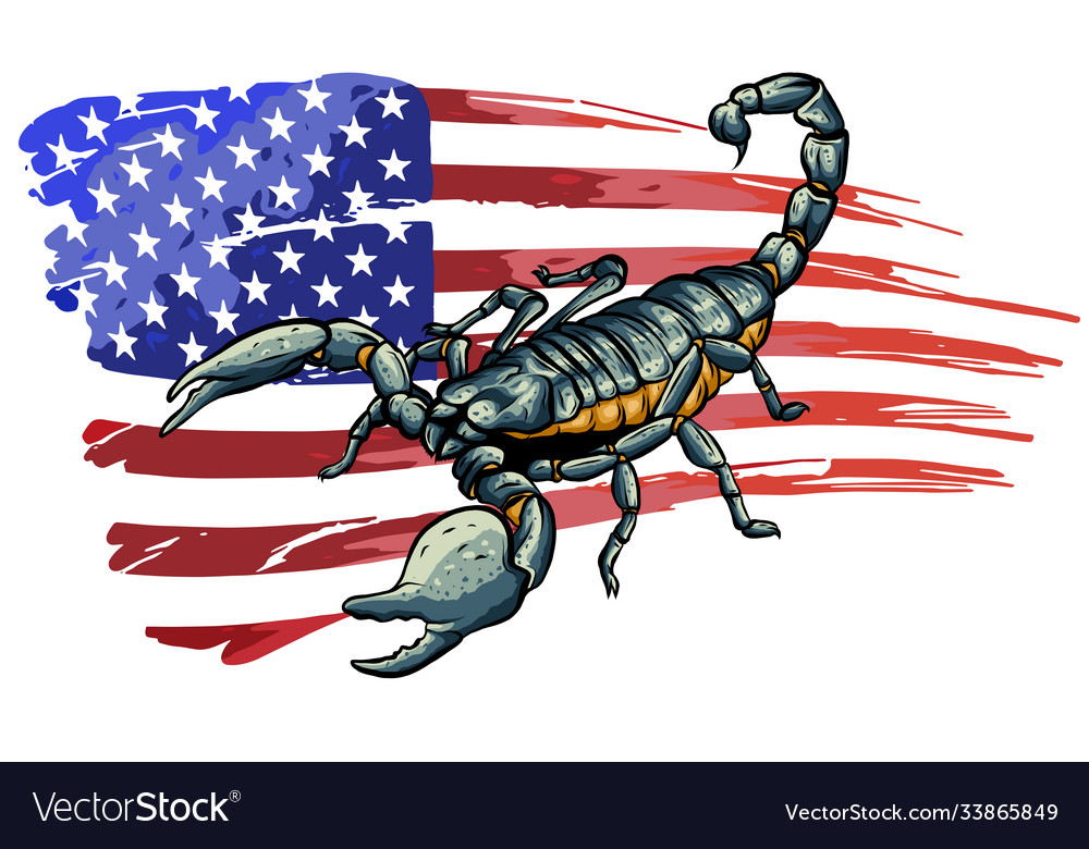 Realistic scorpion cartoon Royalty Free Vector Image