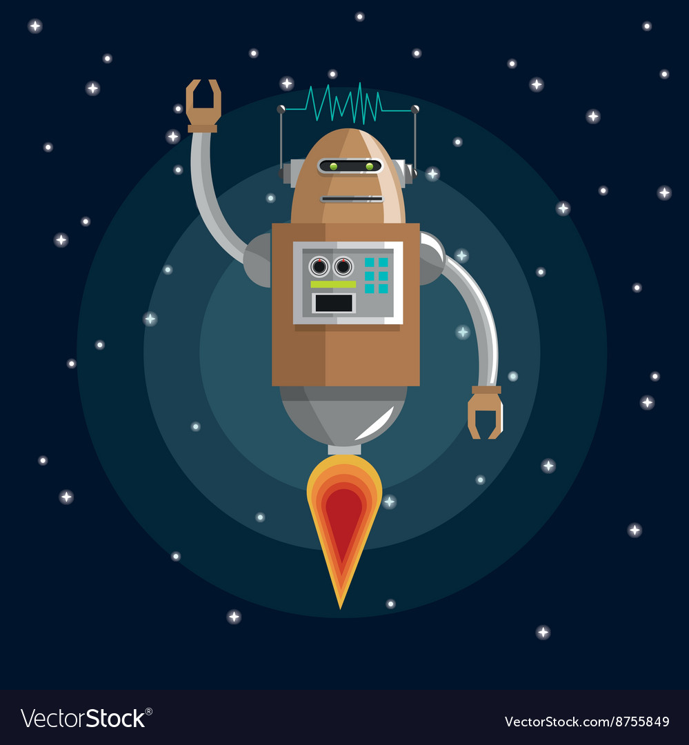 Robot design technology concept colorful