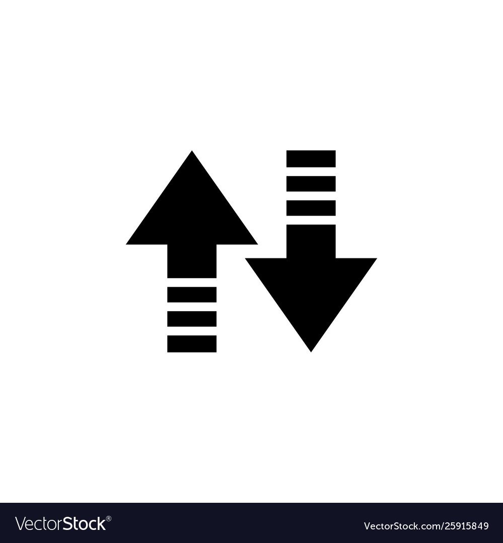 Up and Down Arrows - Flat Icon