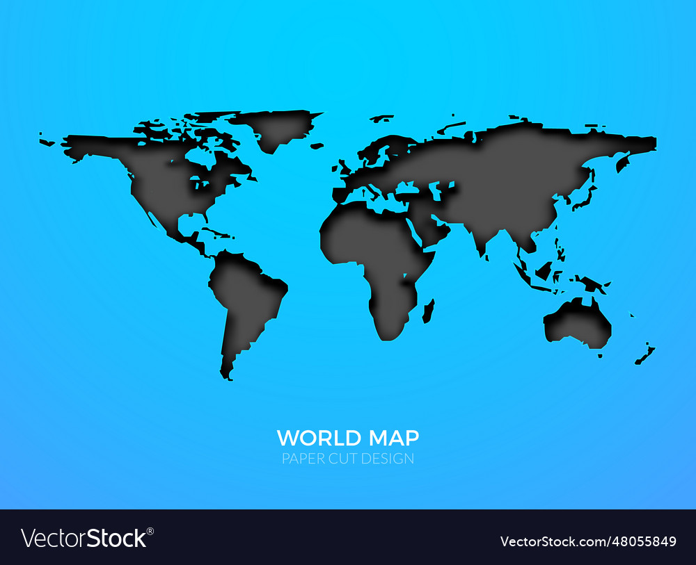 World map template isolated earth geography