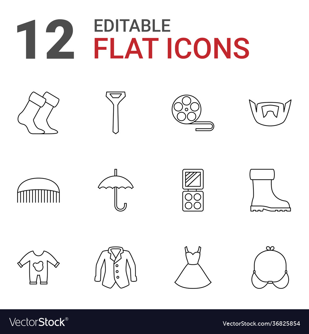 12 fashion icons Royalty Free Vector Image - VectorStock