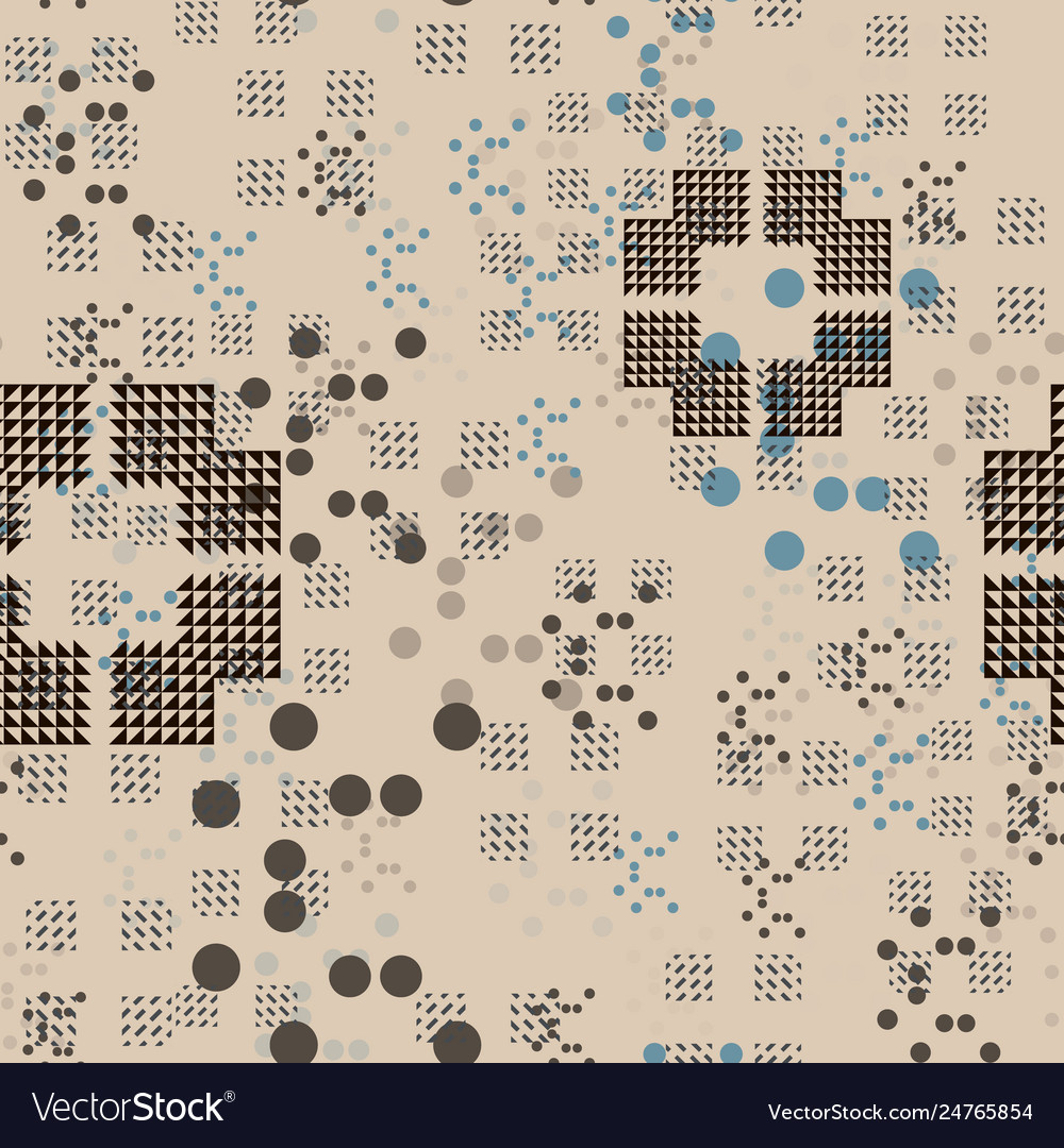 Chaotic random geometry seamless pattern