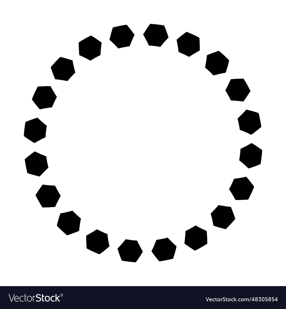 Circle frame border round design shape icon vector image Circle frame border round design shape icon