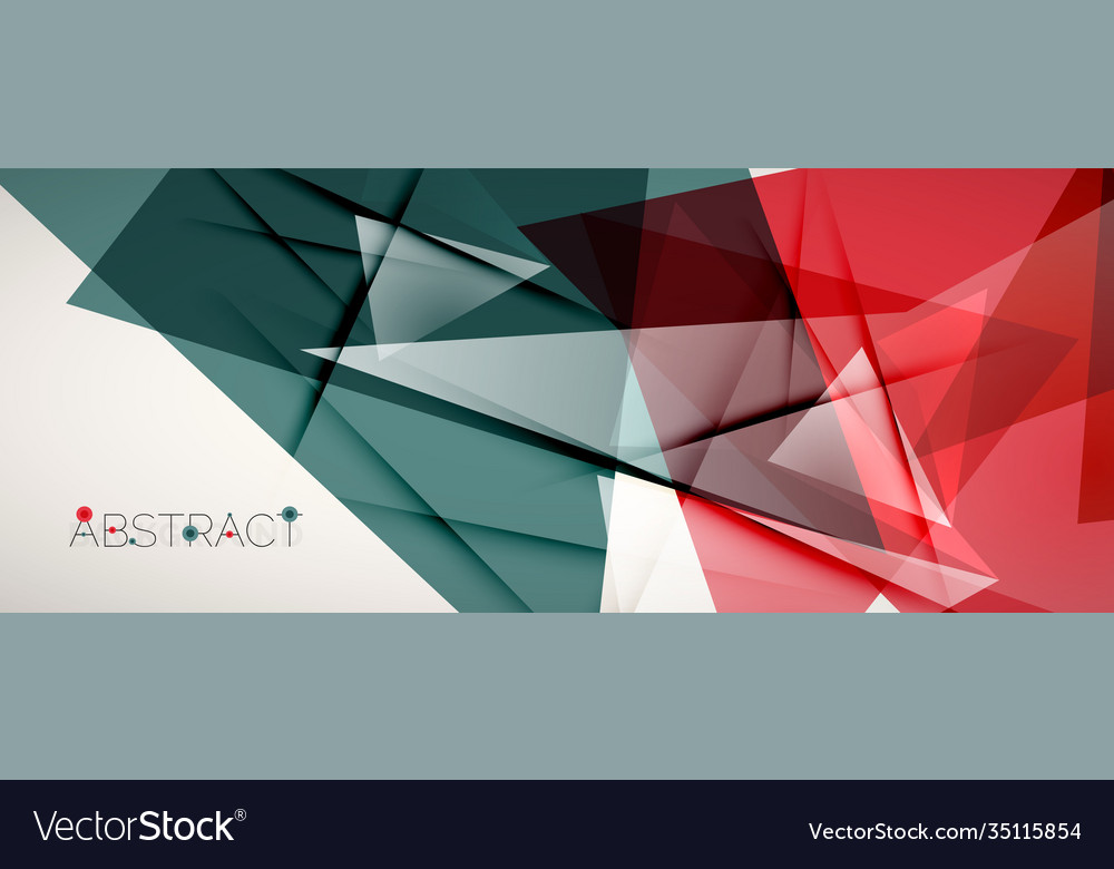 Geometric abstract background color triangle vector image Geometric abstract background color triangle