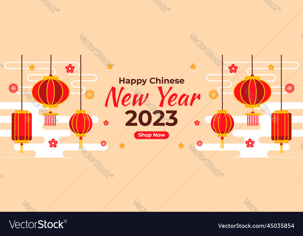 Happy chinese new year rabbit 2023 banner