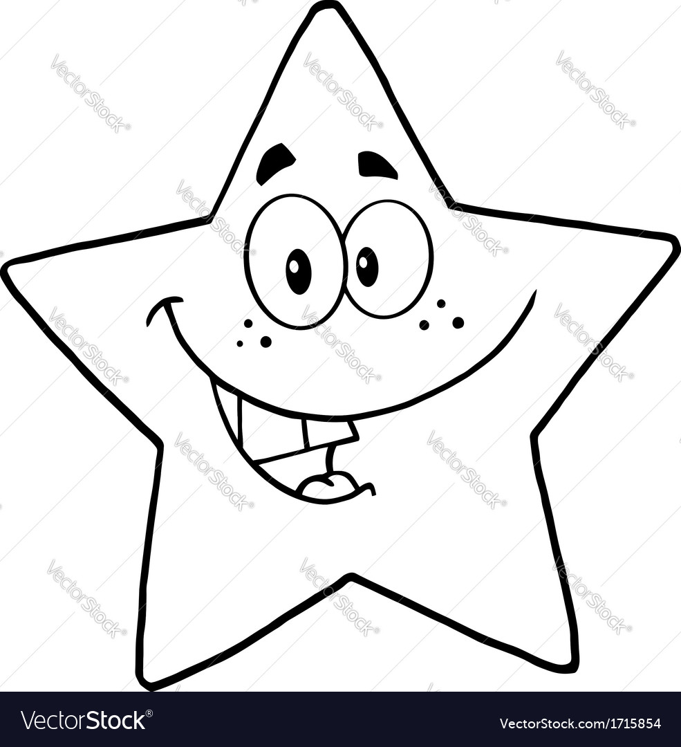 Happy star Royalty Free Vector Image - VectorStock