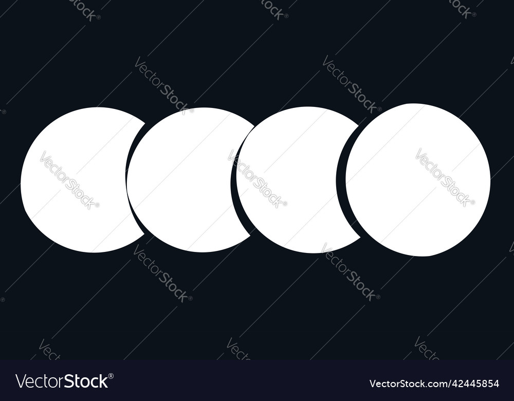 Intersecting overlapping circles rings element vector image Intersecting overlapping circles rings element
