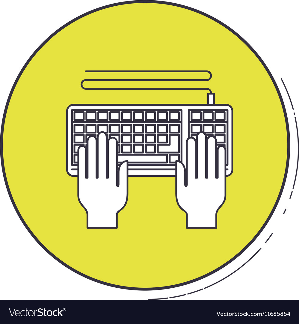 Keyboard inside green button design