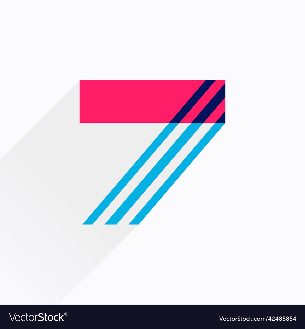 Overlapping Number 7 Logo