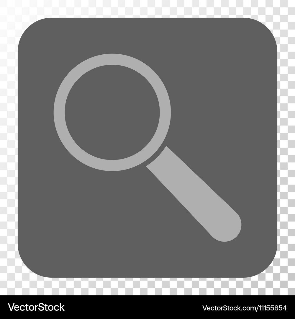 Search tool rounded square button Royalty Free Vector Image