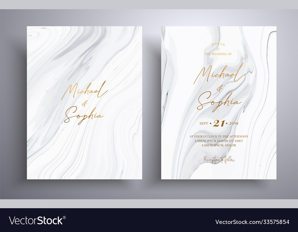 Set acrylic wedding invitations with stone