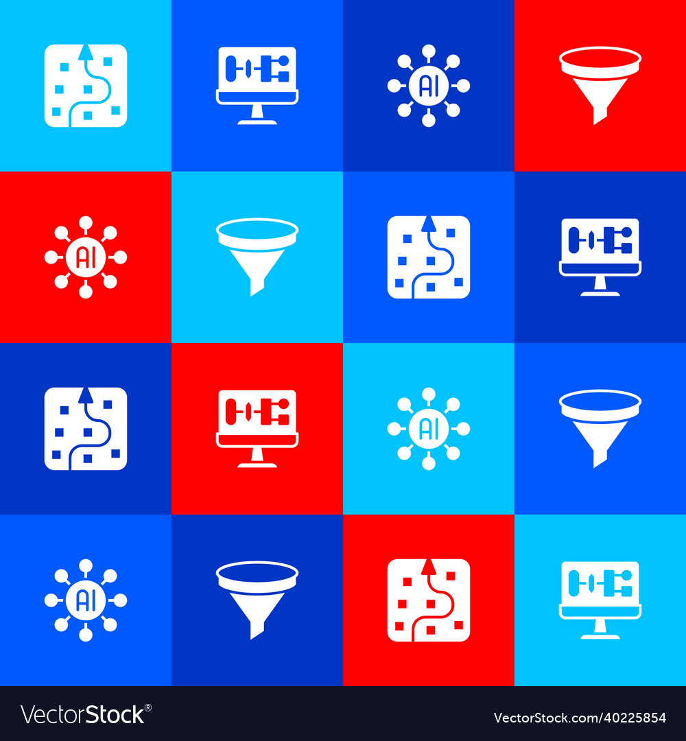 Neural Netzwerkalgorithmus und Trichterfilter einstellen Vector Image Neural Netzwerkalgorithmus und Trichterfilter einstellen