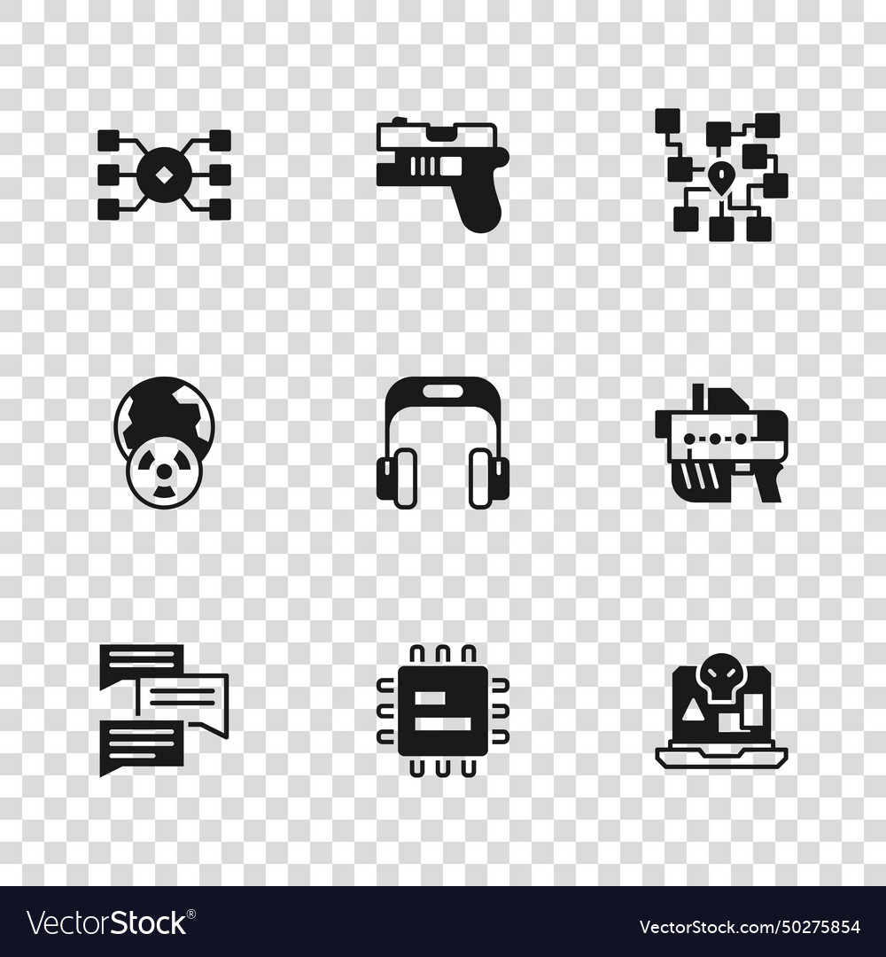 Set processor cpu futuristic weapon internet Vector Image Set processor cpu futuristic weapon internet
