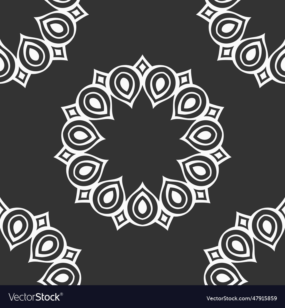 Abstract seamless pattern with round geometric
