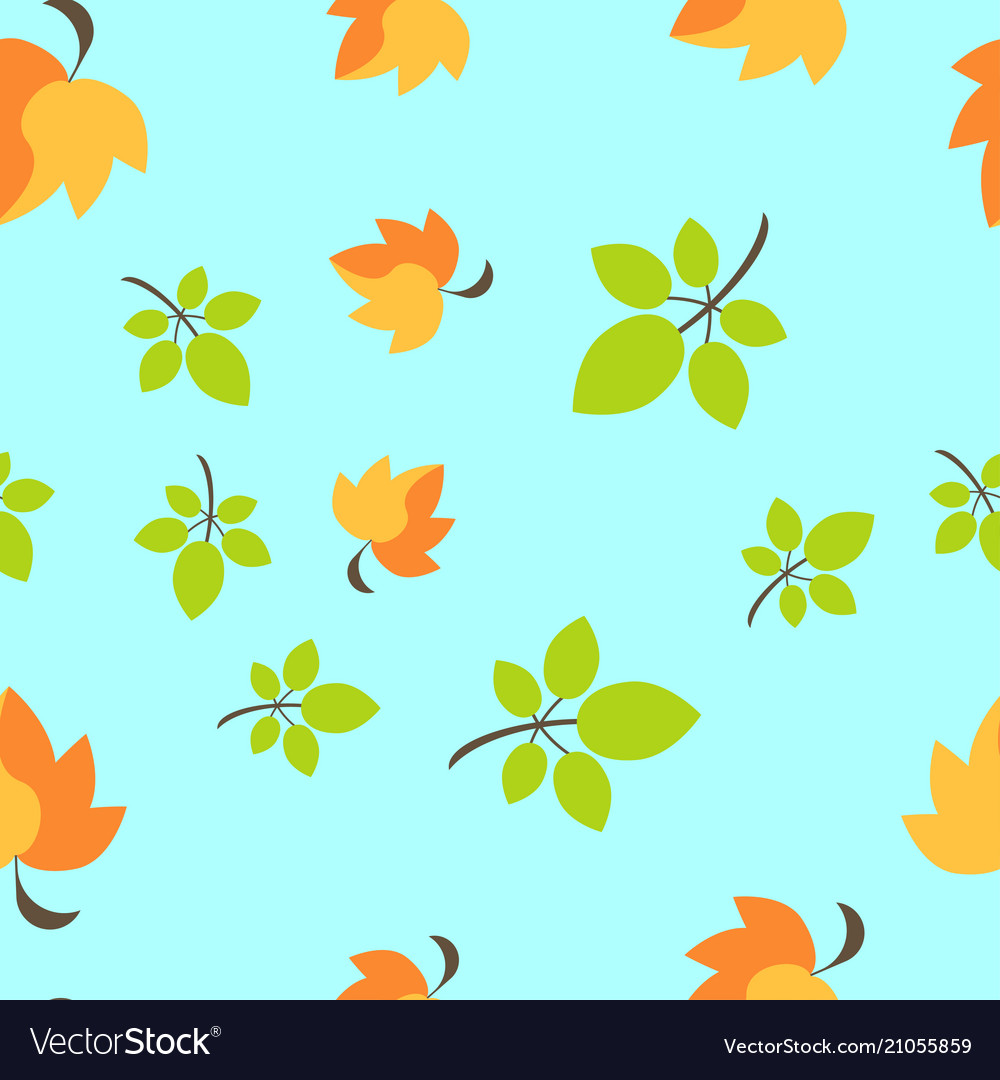 Autumn seamless pattern vector image Autumn seamless pattern