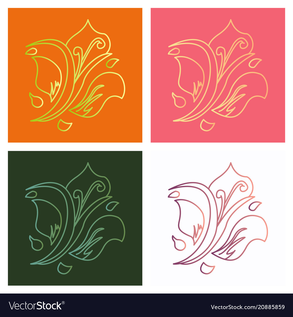 Big floral set for spring design floral elements Vector Image