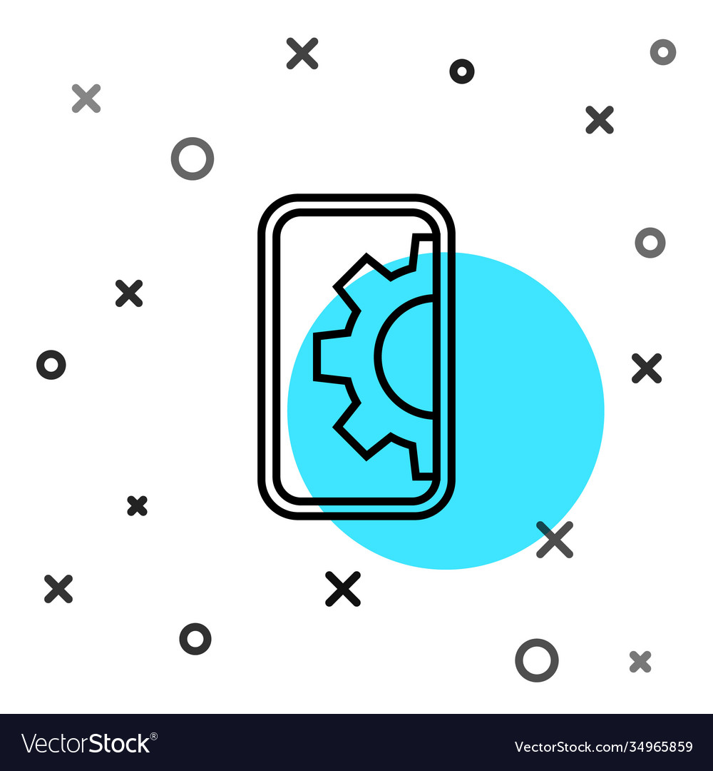 Schwarze Linie Software Web-Entwicklung Programmierung vector image Schwarze Linie Software Web-Entwicklung Programmierung