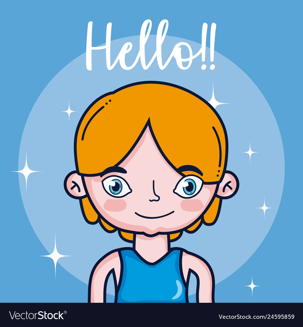 Boy saying hello cartoon Royalty Free Vector Image