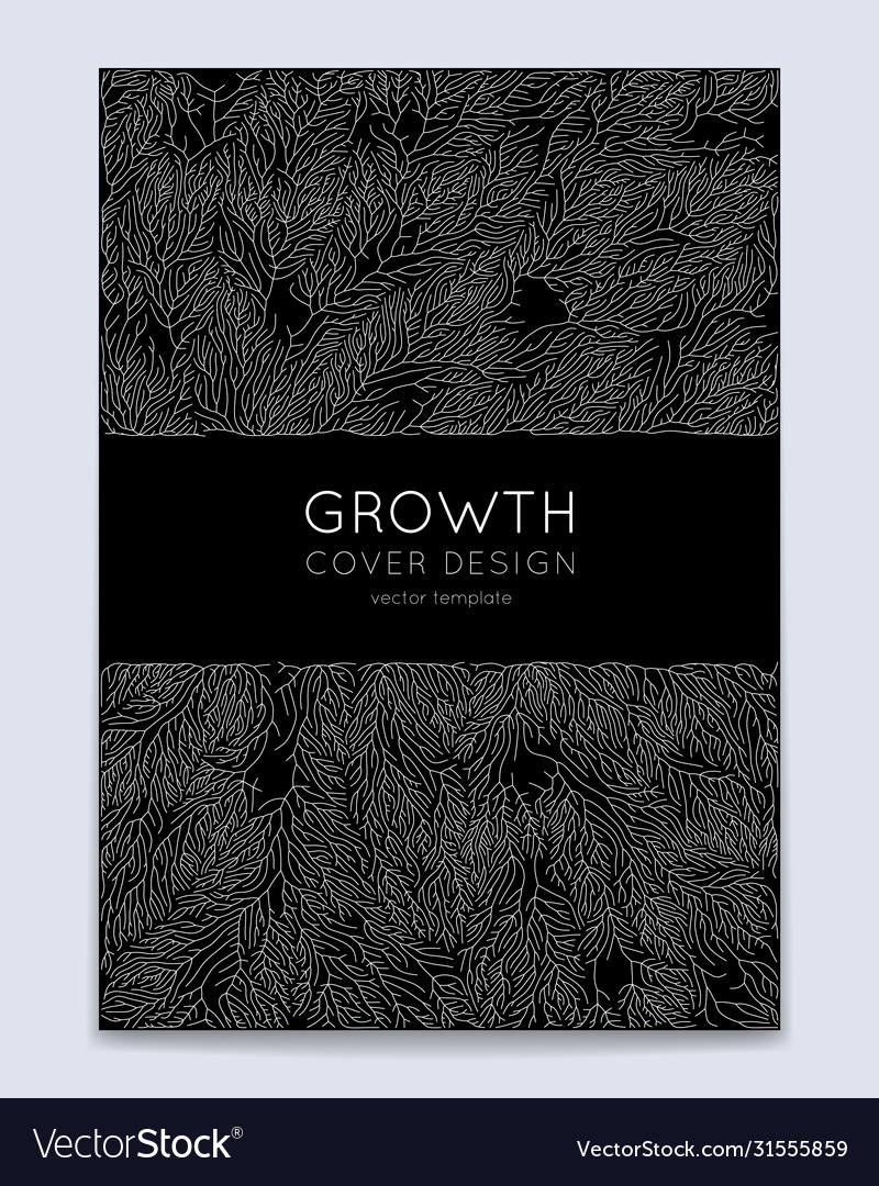 Cover with generative branch growth pattern vector image Cover with generative branch growth pattern
