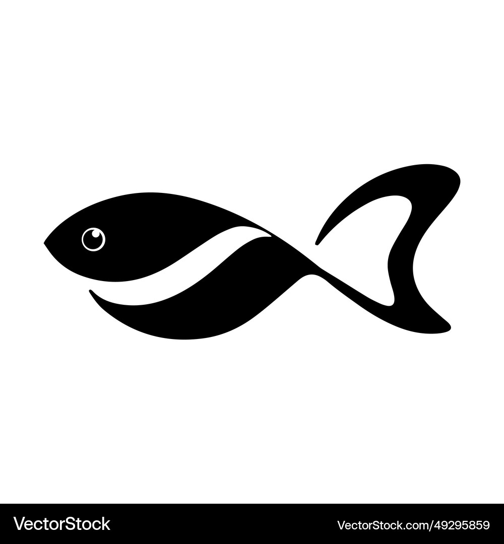 Fish abstract icon design logo templatecreative Vector Image