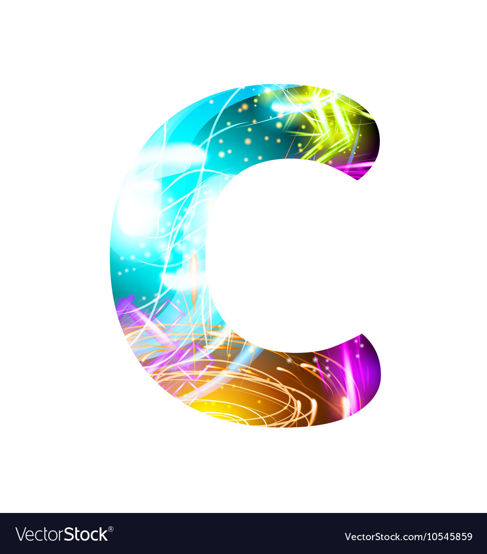 Glowing light effect neon font color design text