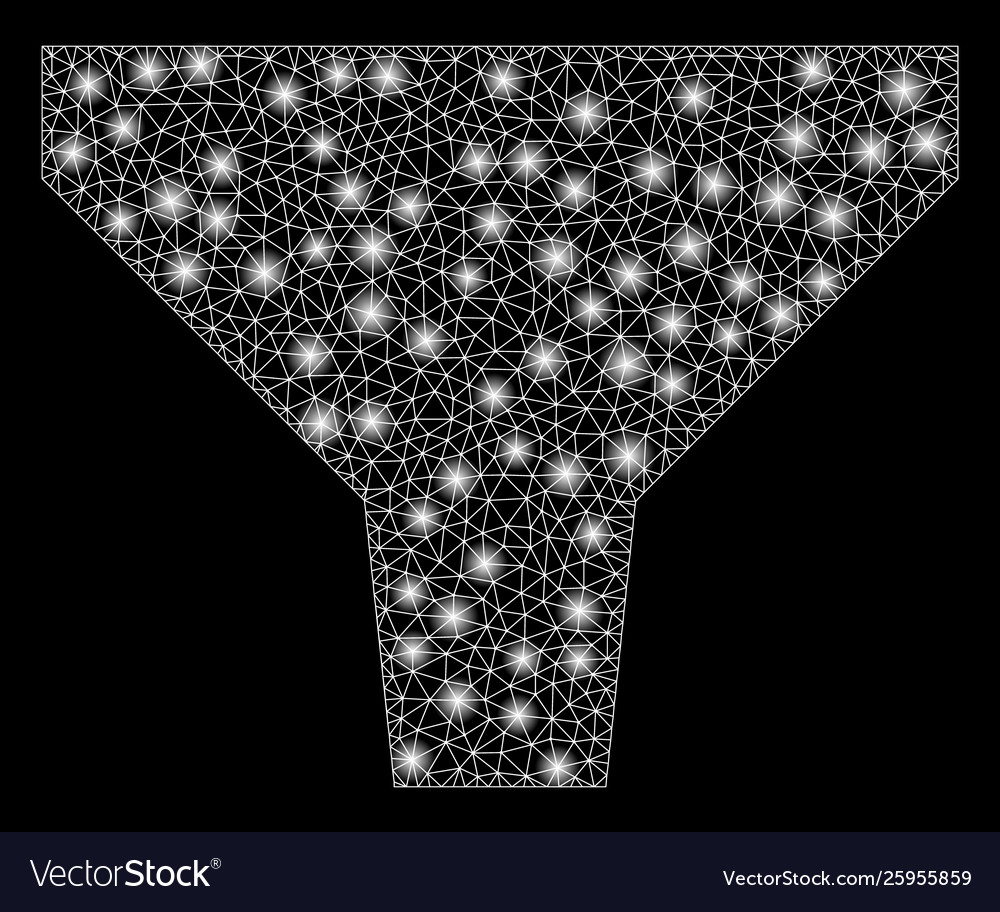 Glowing mesh wire frame filter with flare spots