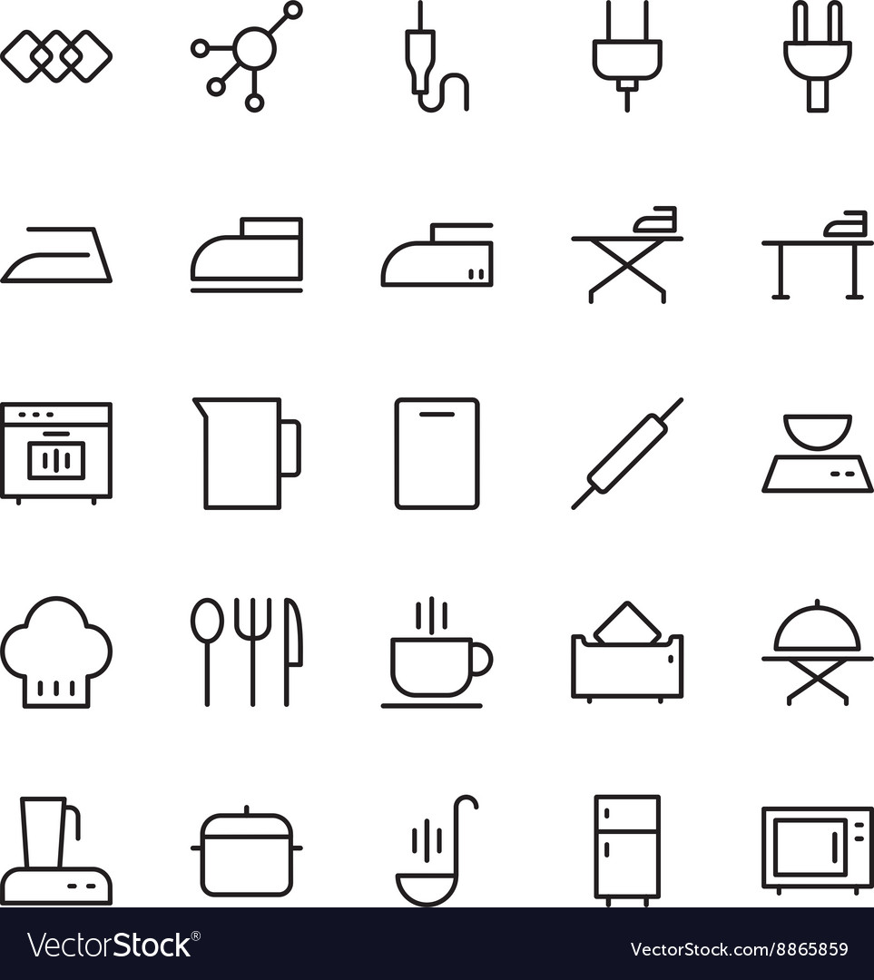 Hotel Outline Icons Set