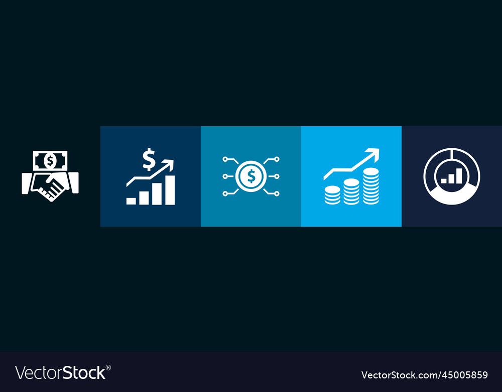 Investment icons infographic design template