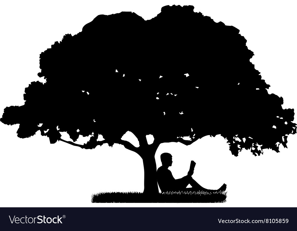 Man Reading Under a Tree